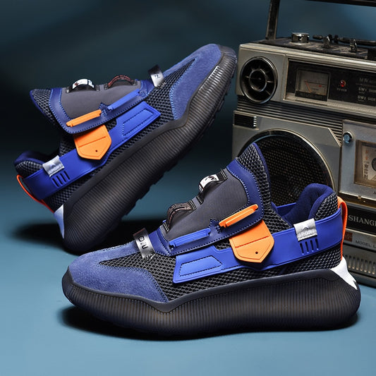 Fashion Genuine Leather Running Shoes for Man Outdoor Travel Cushioning Sneakers Breathable Durable Sports Shoes Zapatillas - LiveTrendsX