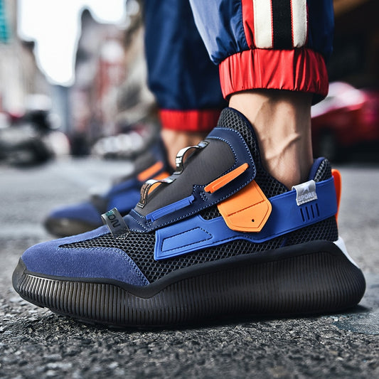 Fashion Genuine Leather Running Shoes for Man Outdoor Travel Cushioning Sneakers Breathable Durable Sports Shoes Zapatillas - LiveTrendsX