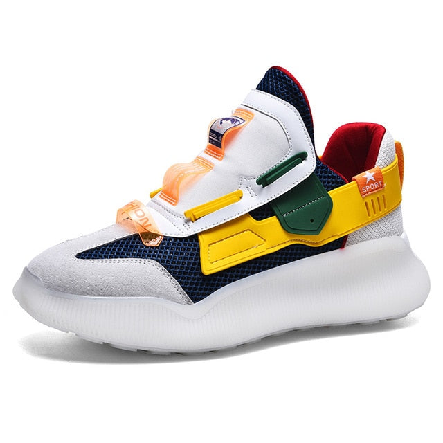 Fashion Genuine Leather Running Shoes for Man Outdoor Travel Cushioning Sneakers Breathable Durable Sports Shoes Zapatillas - LiveTrendsX