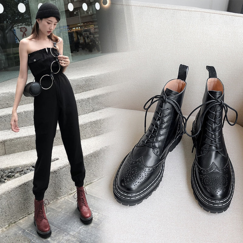 Genuine Leather Boots Women
