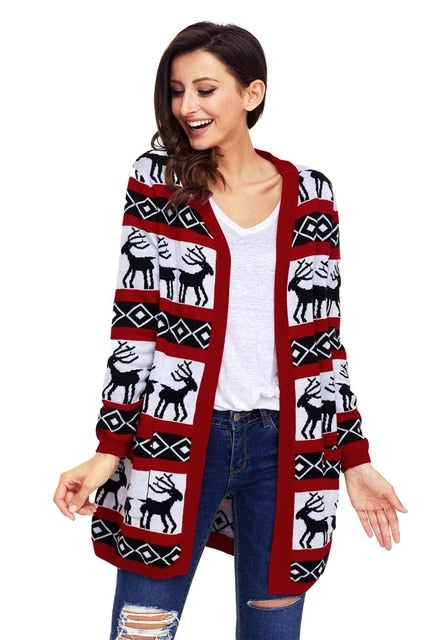 NEW Rogi Cardigan Women Sweater 2020 Fashion Aztec Long Sleeve Stripe Tops Casual Long Cardigans LADY Shirt - LiveTrendsX
