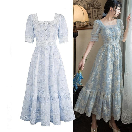 Sweet Soft Girl A Line Dress Summer Lace - LiveTrendsX