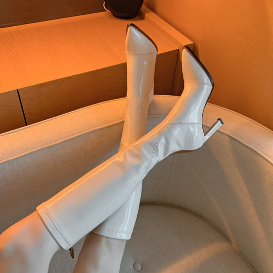 Women Knee High Boots Genuine Leather