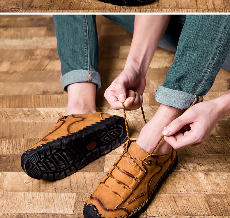 Leather Handmade Loafers Flat
