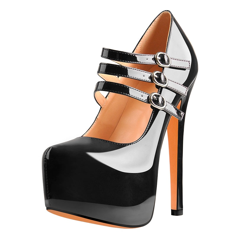 Sexy Mary Jane Stilettos Platform High Heel Pumps Party Shoes