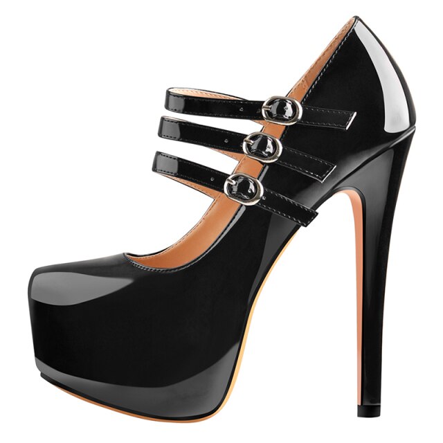 Sexy Mary Jane Stilettos Platform High Heel Pumps Party Shoes