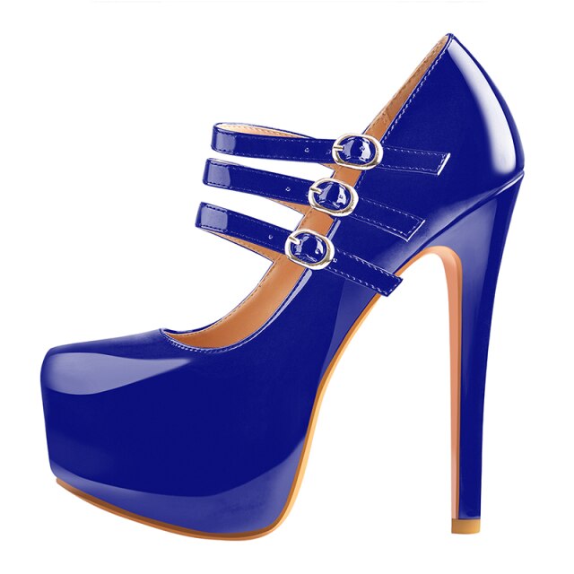 Sexy Mary Jane Stilettos Platform High Heel Pumps Party Shoes
