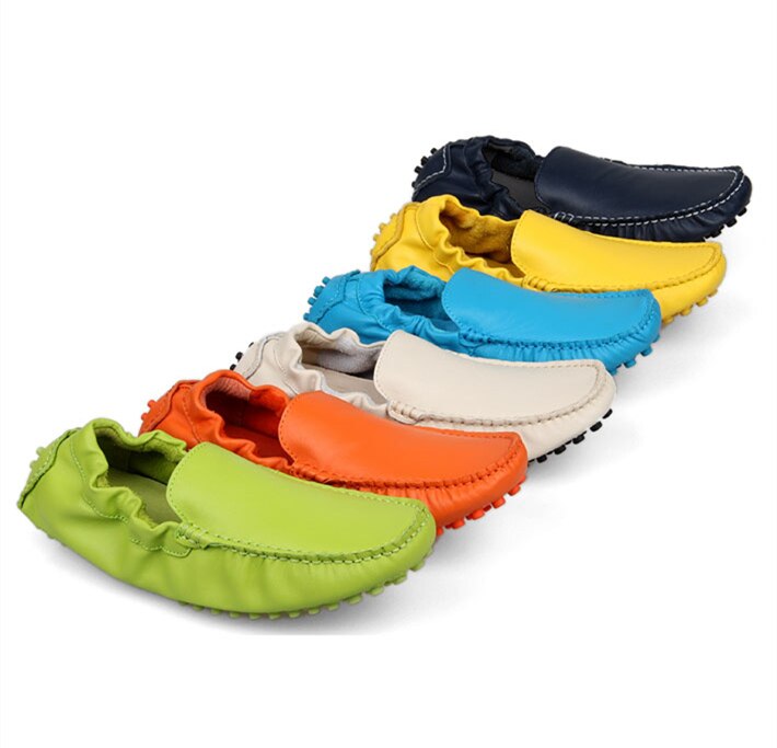 Breathable Real Leather Casual SLIP-ON Business Shoes Men Loafers