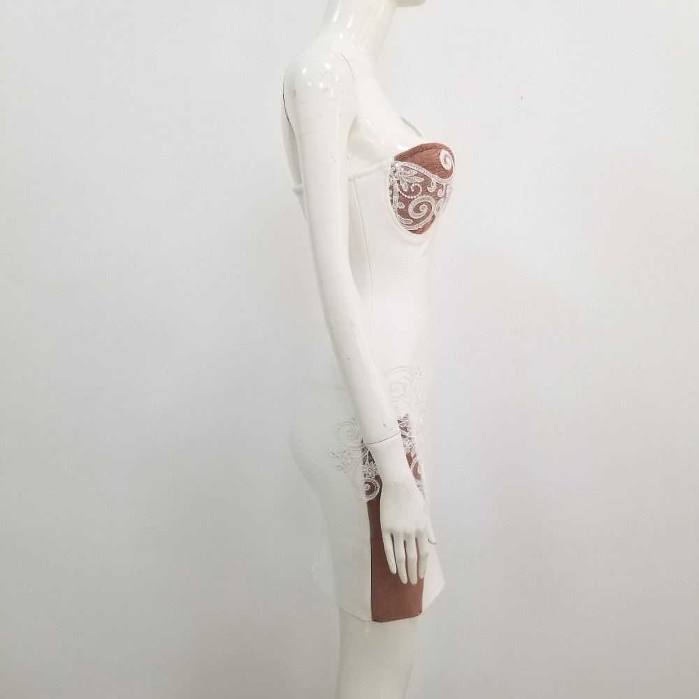 ワンショルダー レーヨン バンデージドレス パーティー ボディコンドレス ベスティドス