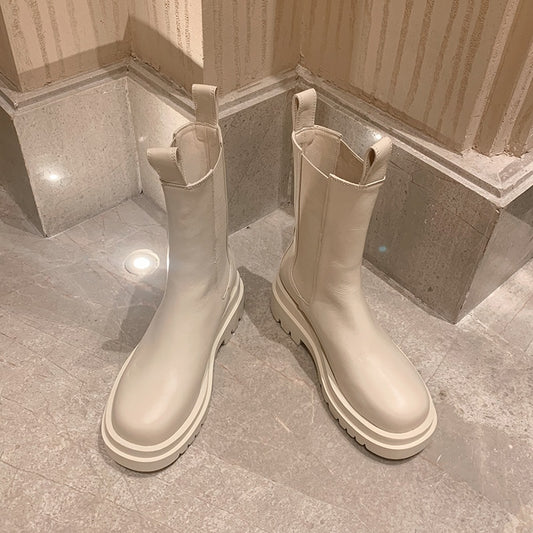 レディース本革チェルシーブーツ