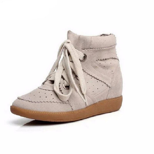 Bobby Winter Autumn Wedges Shoes Genuine Leather Women Casual Shoes Breathable Height  Increasing Platform Shoes - LiveTrendsX