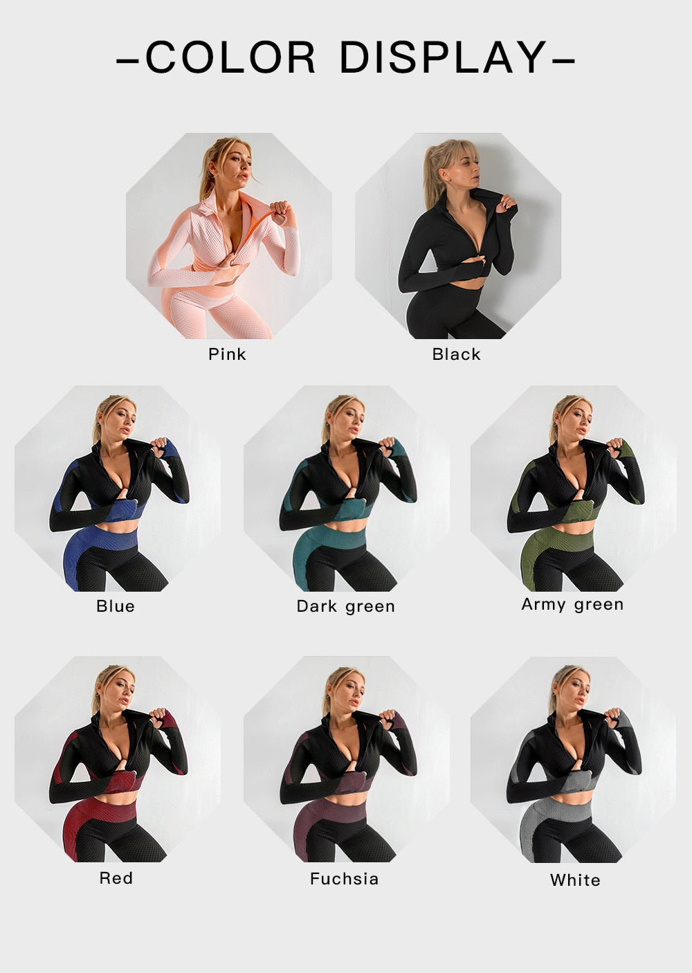 Women Fitness Sport Yoga Suit Seamless Women Yoga Sets Long Sleeve Yoga Clothing Female Sport Gym Suits Wear Running Clothes - LiveTrendsX