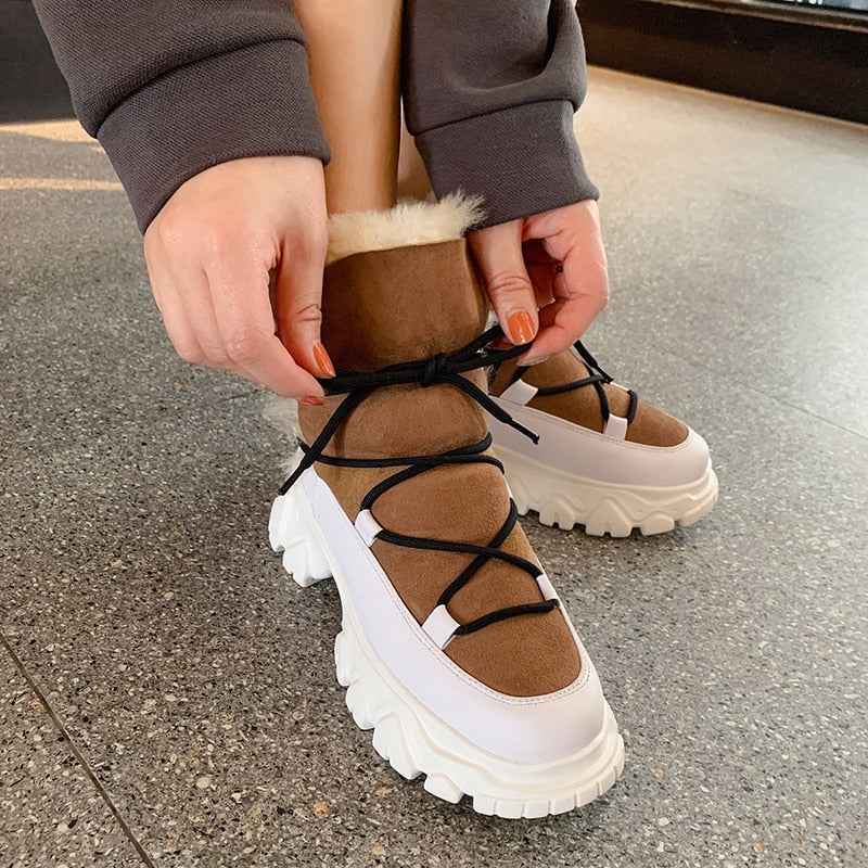 women winter keep warm snow boots