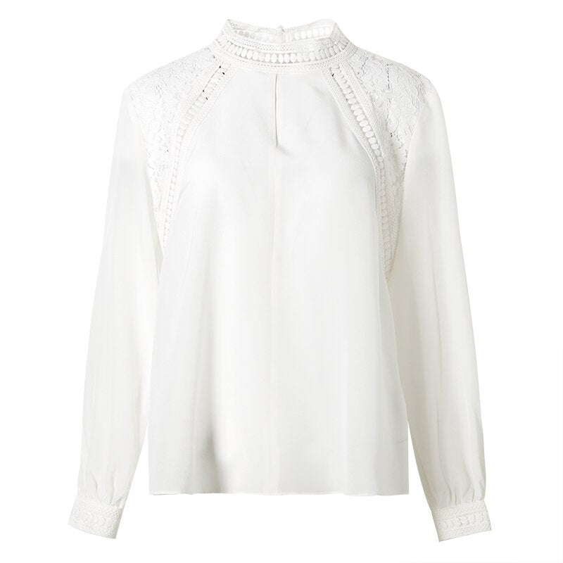 レディース ホワイト ブラウス 100% 本物のシルク