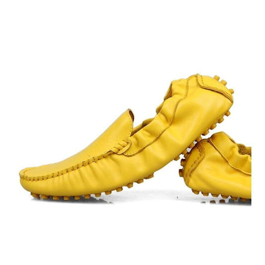 Breathable Real Leather Casual SLIP-ON Business Shoes Men Loafers