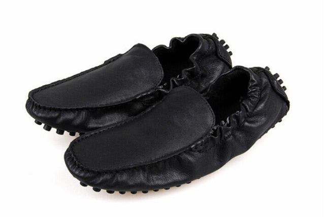 Breathable Real Leather Casual SLIP-ON Business Shoes Men Loafers