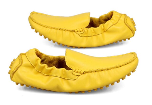 Breathable Real Leather Casual SLIP-ON Business Shoes Men Loafers