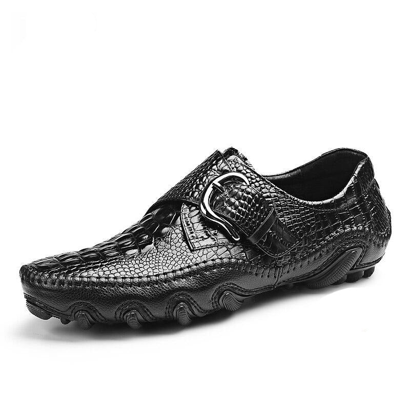 Men Crocodile Buckle Sneakers Soft