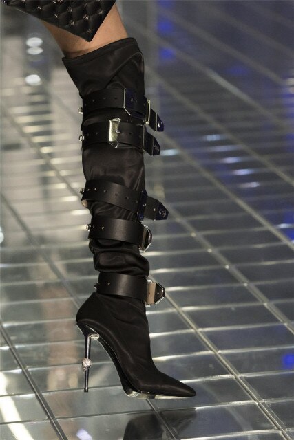 Luxury Crystal Decor Thigh High Boots