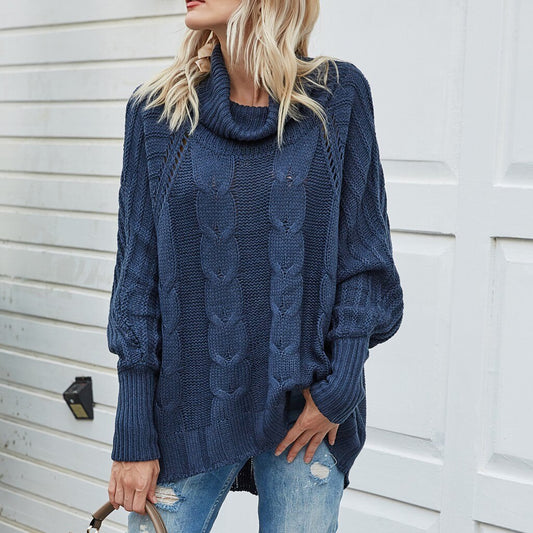 Autumn Winter Women Fashion Sweater Basic Female Pullover Batwing Sleeve Solid Color Femme Casual Knitted Streetwear - LiveTrendsX