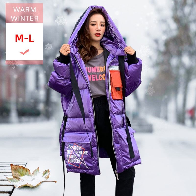 New Fashion Winter Long White Duck Down Jacket With Hood Female Thick lovers' Coat Windproof Waterproof Big Size Good Quanlity - LiveTrendsX