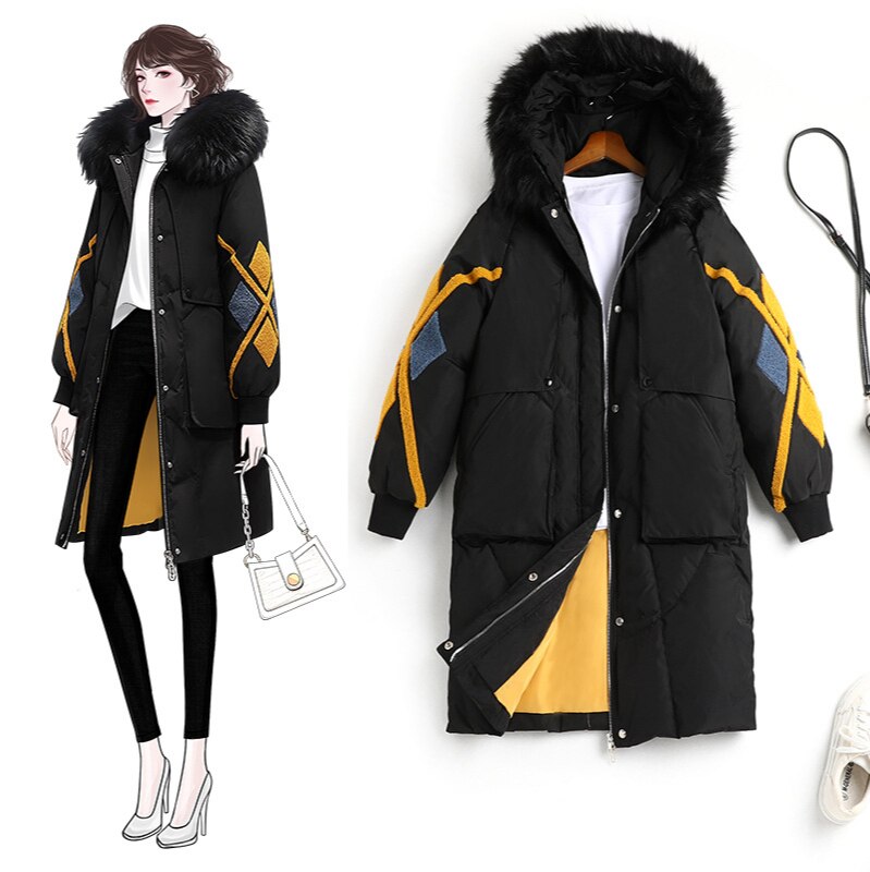 Winter Women's Down Jackets Are Fashionable and Thin Fur Collar Down Jackets, Women's Outdoor Leisure Mid-length Cotton Jackets - LiveTrendsX