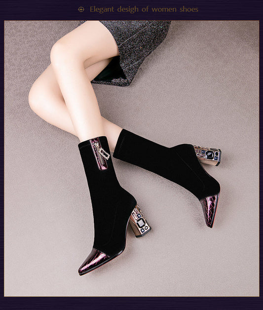 Fashion Elastic ankle Boots Women 2021