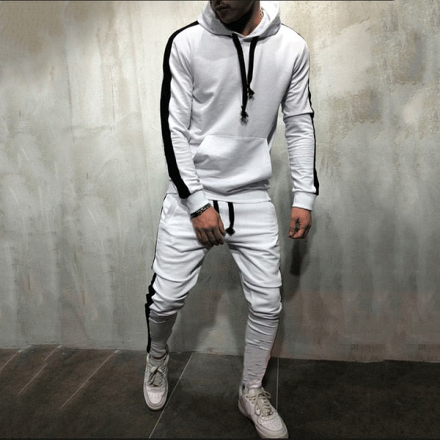 Hooded Sweatshirt +Drawstring Pants Male