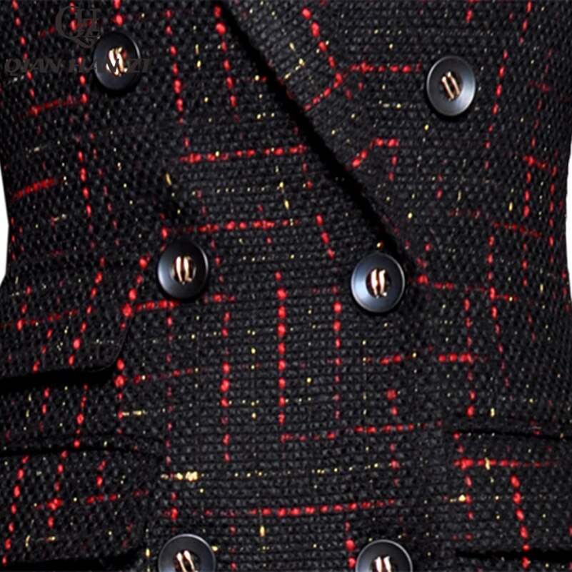 Women's Slim Rabbit fur Double Breasted Jacket