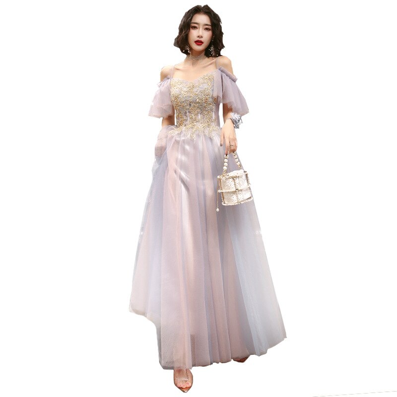 New Bridesmaid Dresses Pleated Floor length Country Beach Wedding Guest Party Gowns Cheap Long Prom Dress - LiveTrendsX