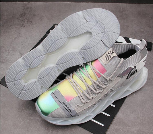 autumn new breathable men sneakers fashion Casual shoes red Hip hop thick bottom shoes height Increasing shoes zapatillas hombre - LiveTrendsX