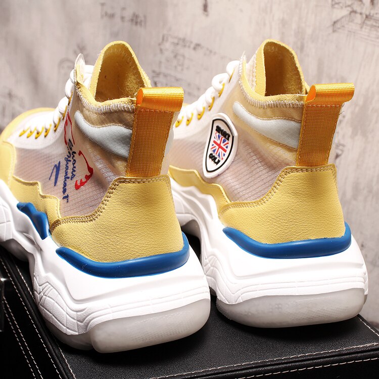 summer fashion men shoes high tops sneakers Hip-hop men height Increasing casual shoes - LiveTrendsX