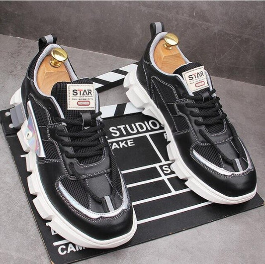 Autumn breathable men's platform shoes designer sneakers casual shoes thick bottom increased high shoes zapatillas hombre - LiveTrendsX