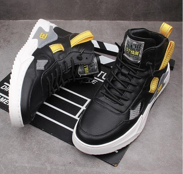 high tops men's platform shoes sneakers casual shoes Hip-hop Web celebrity shoes ankle boots zapatillas hombre - LiveTrendsX