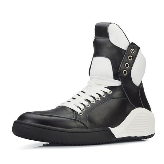 メンズ ブラック ホワイト レトロ スニーカー