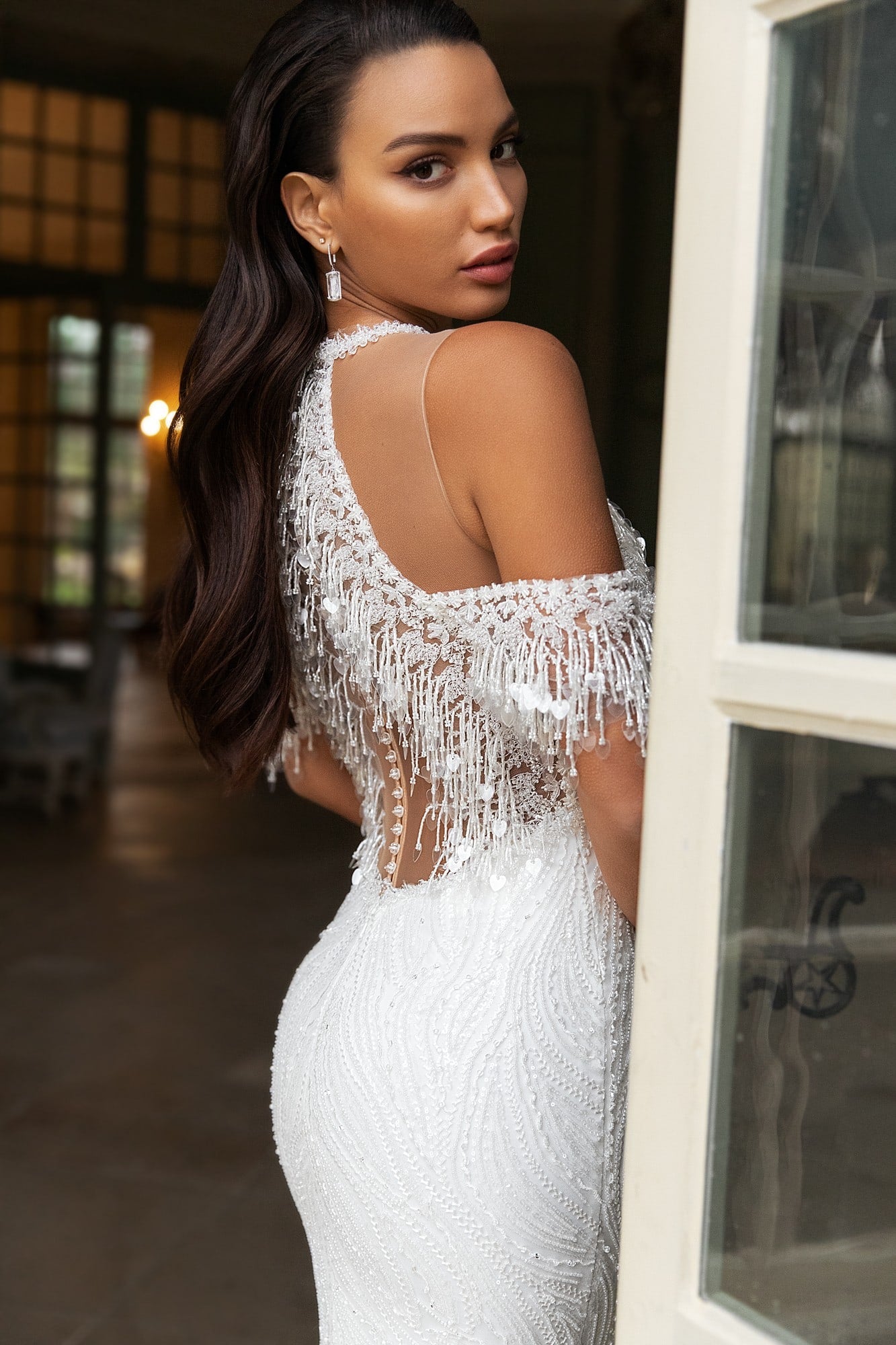 2021 Sexy Mermaid Wedding Dresses Sheer O Neck Sequins Beaded Gorgeous Bridal Gowns Arabic Marriage Dress Robe De Mariee - LiveTrendsX