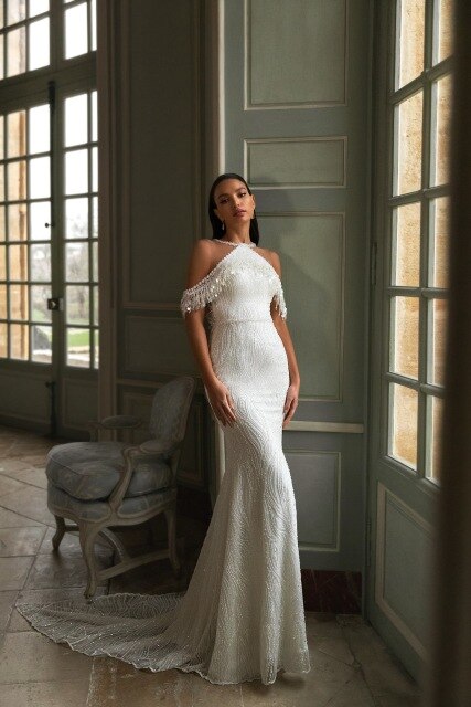 2021 Sexy Mermaid Wedding Dresses Sheer O Neck Sequins Beaded Gorgeous Bridal Gowns Arabic Marriage Dress Robe De Mariee - LiveTrendsX