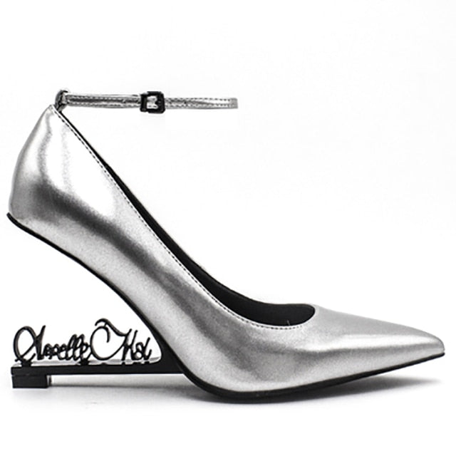 Women's Pointed-Toe Wedge Wedding Heels - LiveTrendsX fit view 21