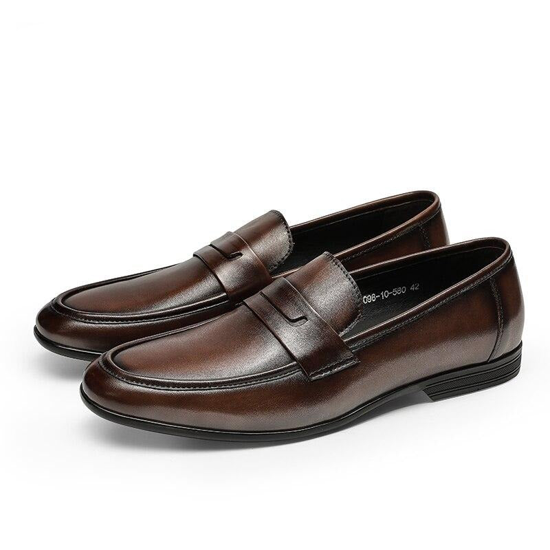 Men's Genuine Leather Loafers Driving Shoes