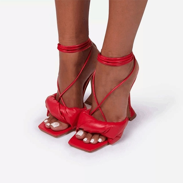 Women Sandals High Heels Bandage Buckle - LiveTrendsX