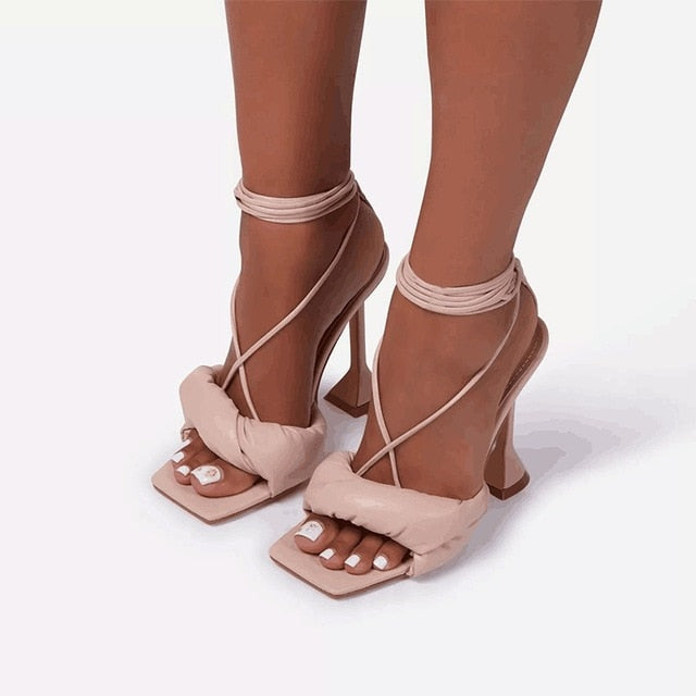 Women Sandals High Heels Bandage Buckle - LiveTrendsX