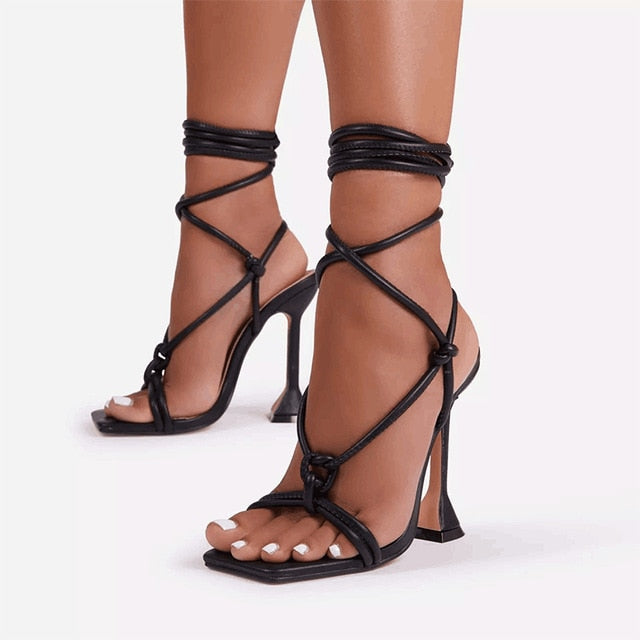 Women Sandals High Heels Bandage Buckle - LiveTrendsX