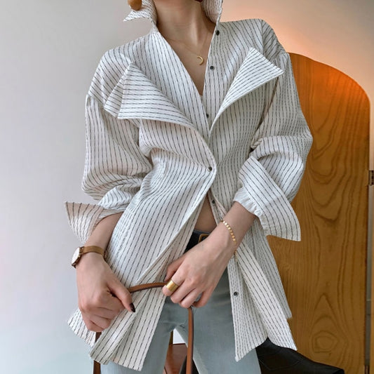 Casual Striped Blouse For Women
