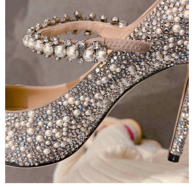 Women Rhinestone Pumps Wedding Shoes