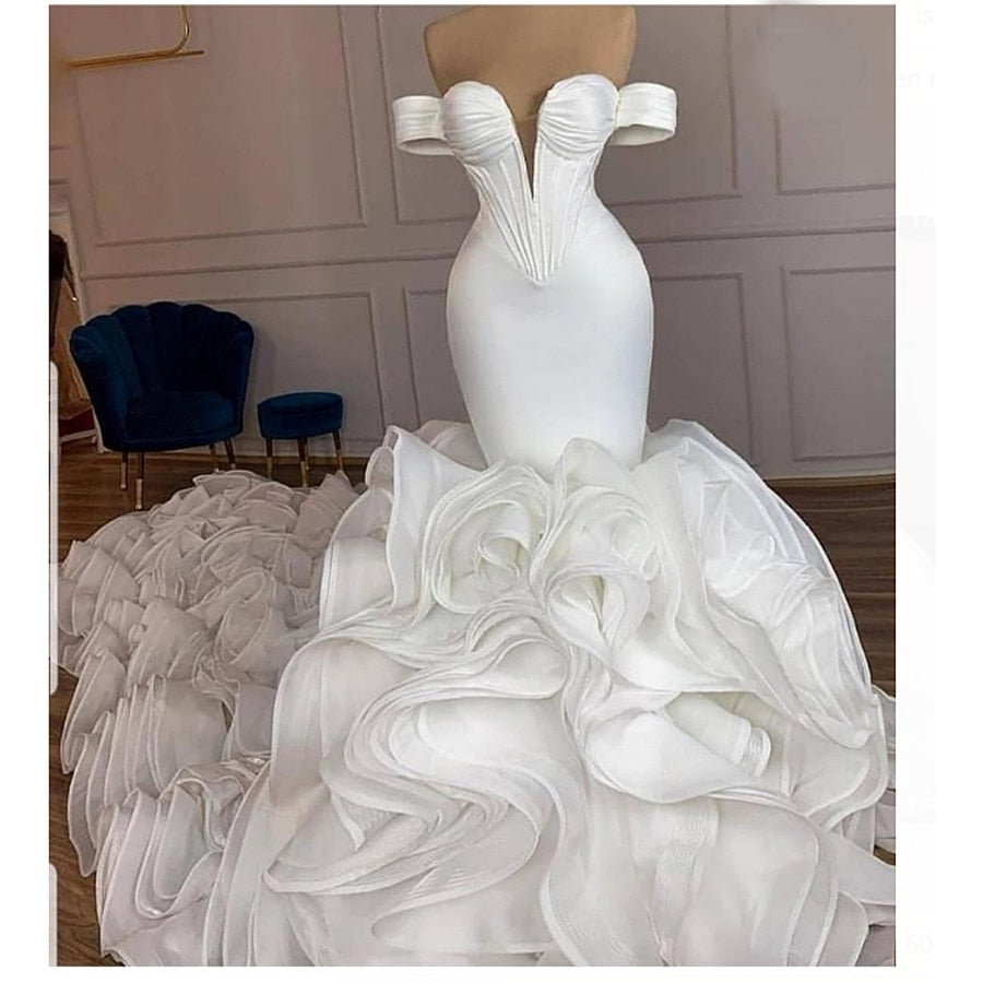 Sexy ruffles mermaid wedding dress 2021 - LiveTrendsX