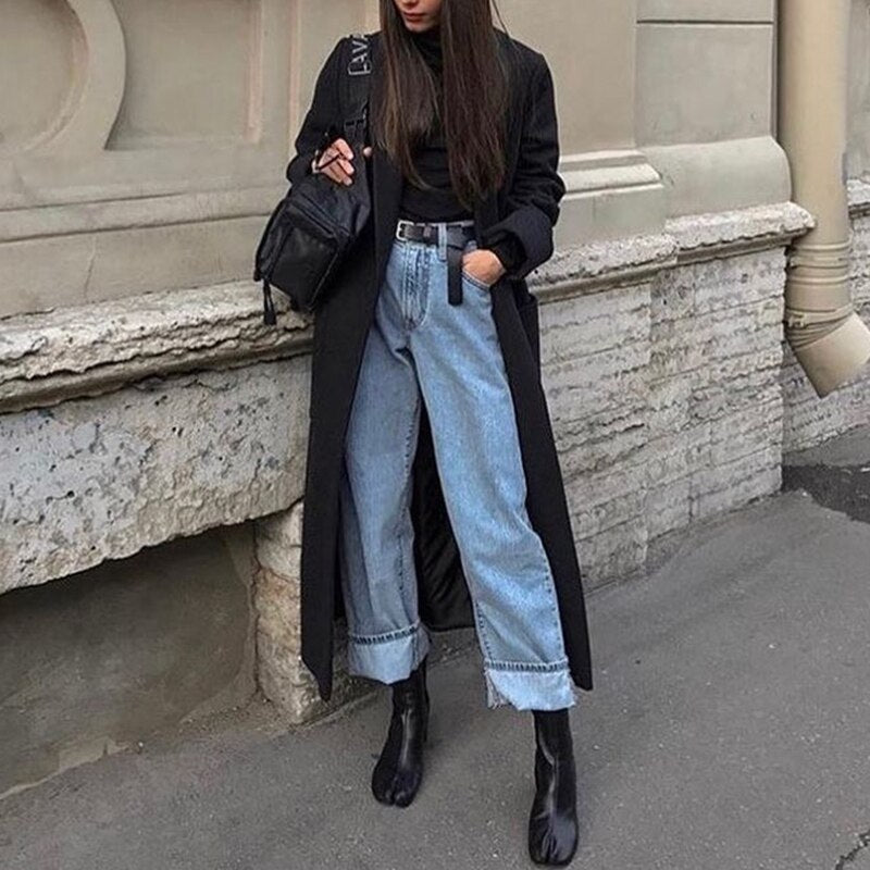 ファッション スプリットトゥ レディースブーツ