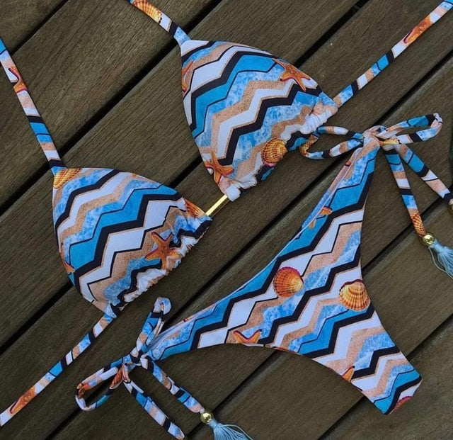 Brazilian Sexy Tie-dye Print Bikinis - LiveTrendsX
