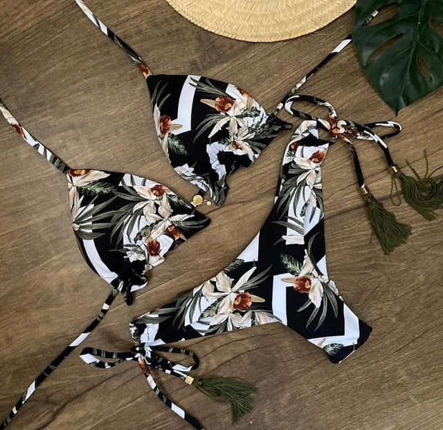 Brazilian Sexy Tie-dye Print Bikinis - LiveTrendsX