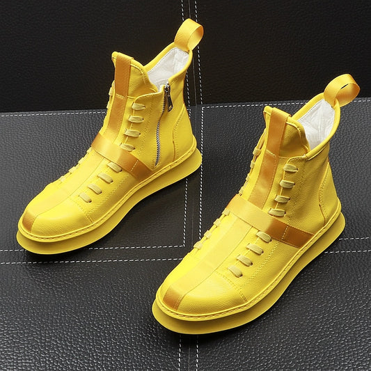 Ankle BootsThick Bottom Men High Top Shoes Leisure Hip-hop Boots - LiveTrendsX
