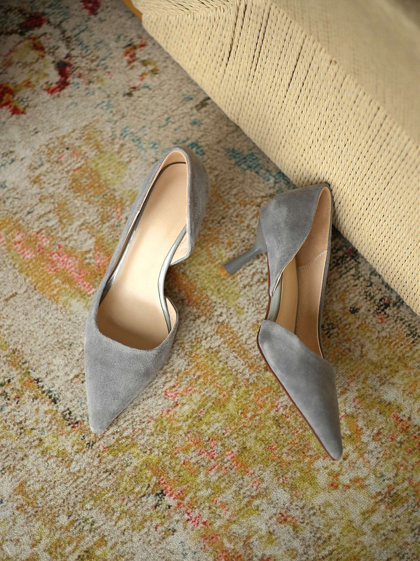 Pointed toe high heels daily wear basic women pumps